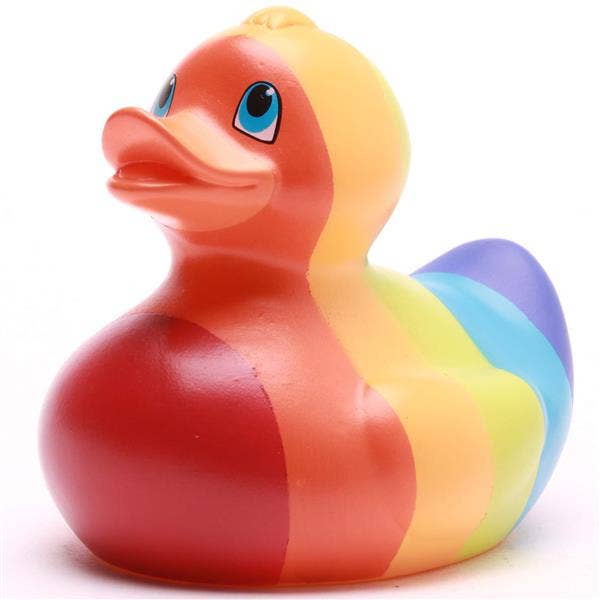Rainbow rubber duck