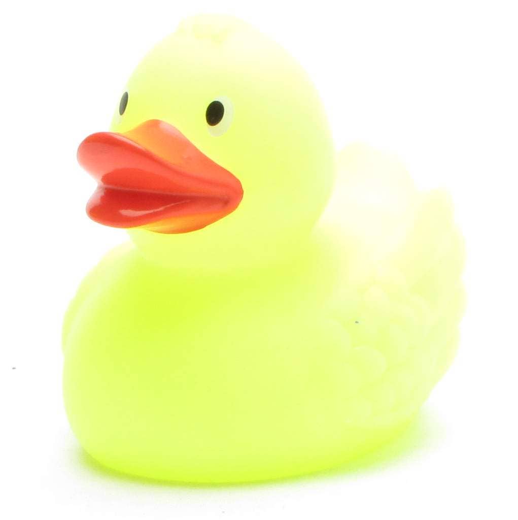 Glow-in-the-dark rubber duck - yellow