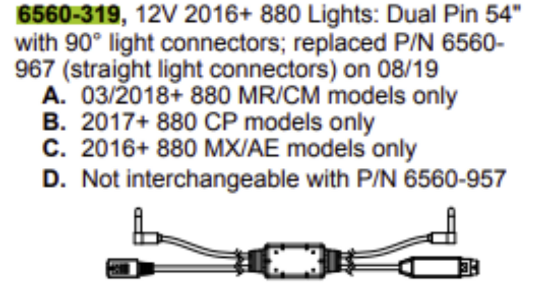 2017-2023 880/ 2013+ 780: LED Dual Pin 12V 54" light