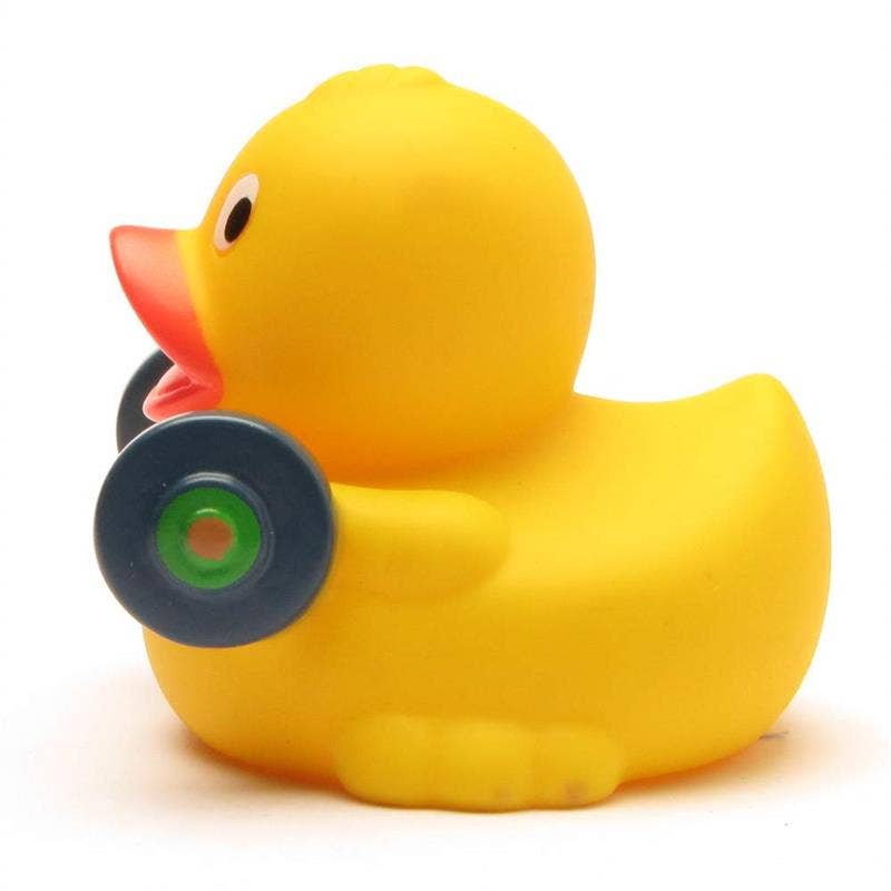 Rubber duck weightlifter