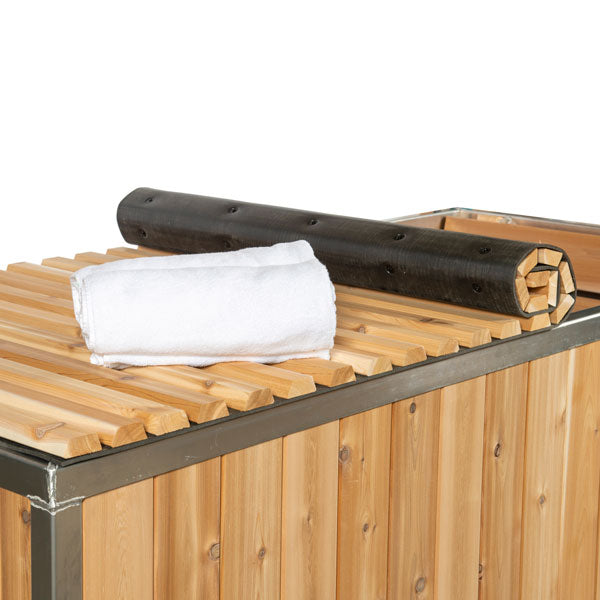 36" X 84" Roll Up Cover Knotty Cedar ( Use without wood heater)