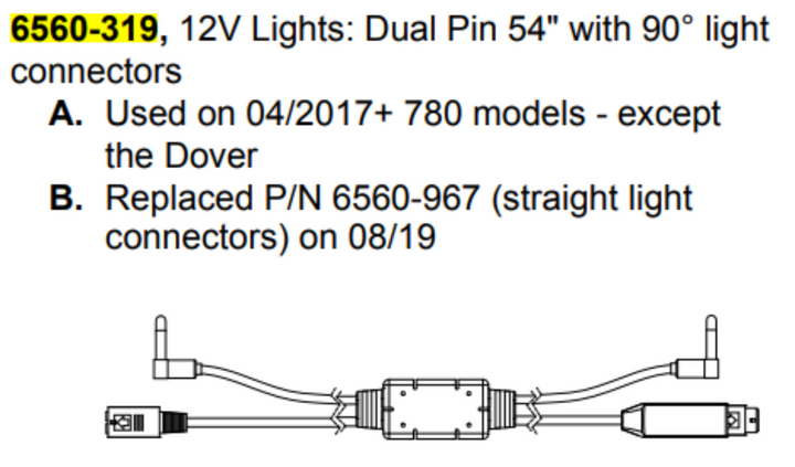 2017-2023 880/ 2013+ 780: LED Dual Pin 12V 54" light