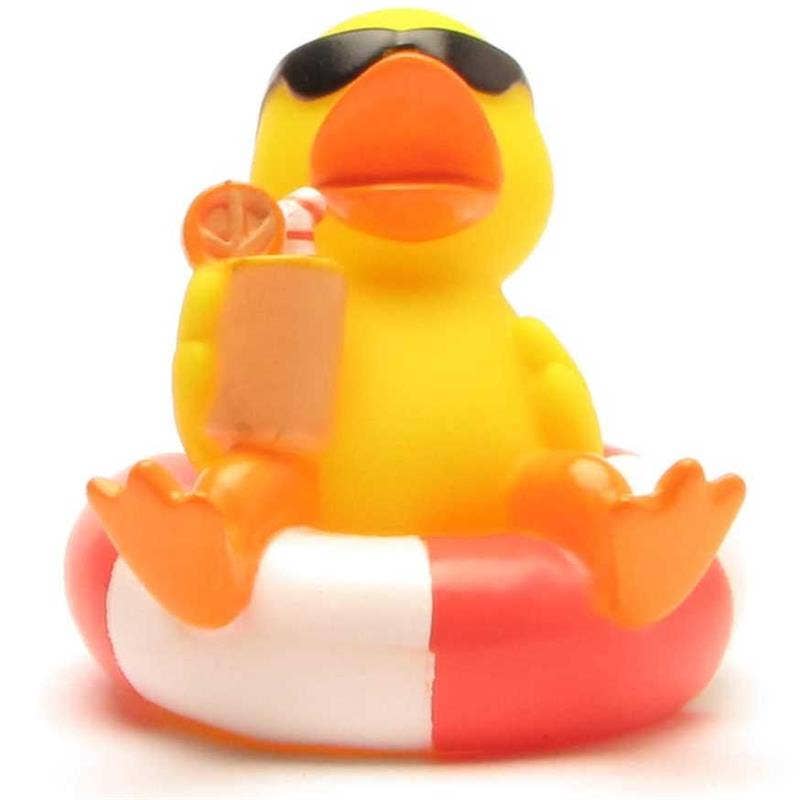 Rubber duck in a swim ring