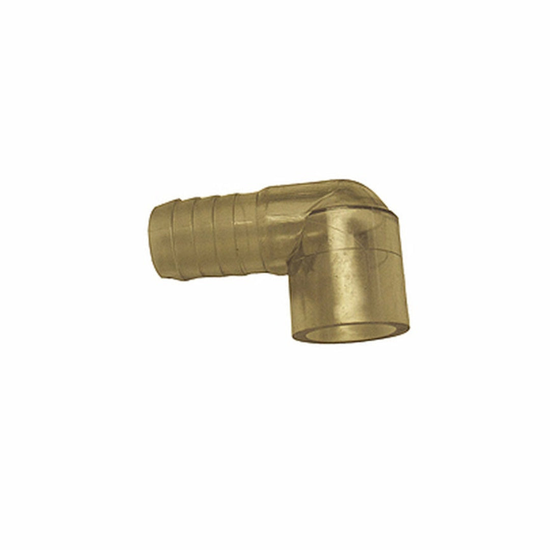 Clear 90° Elbow: 1/2" Slip x 3/4" Barb, Pulsator Jet