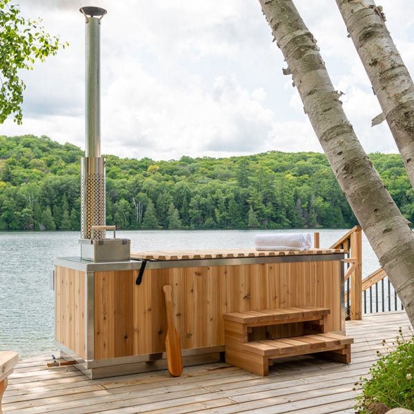 The Cascade Cold Plunge or Wood Burning Hot Tub 3&