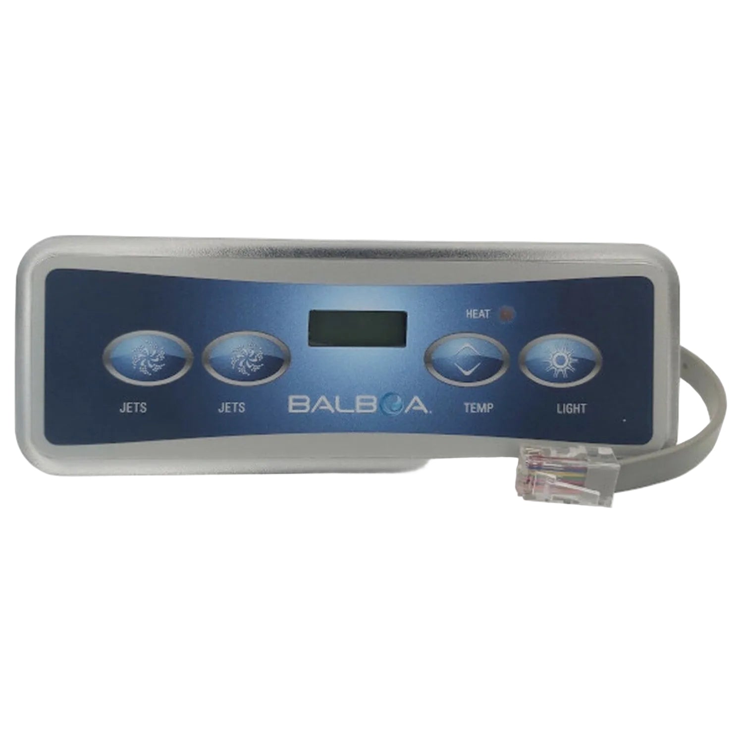 Control panel with 'Balboa' branding on a white background