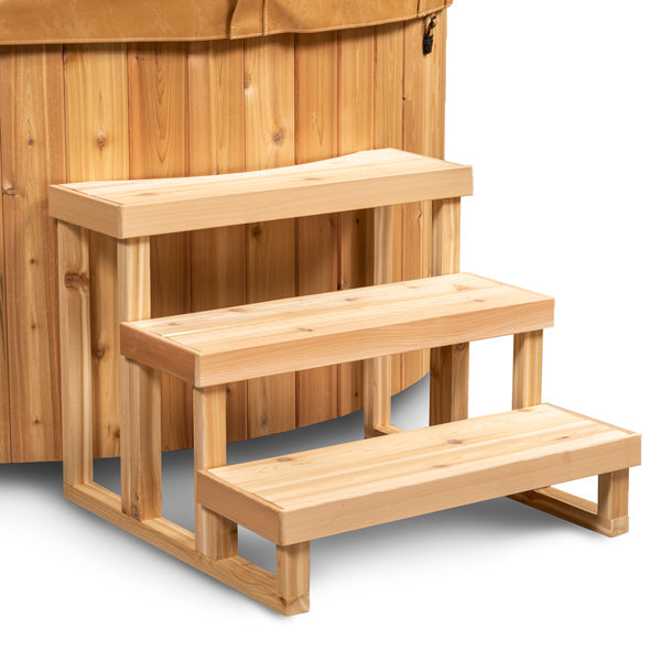 The Evolution Cedar Tub with Wood Burning Heater