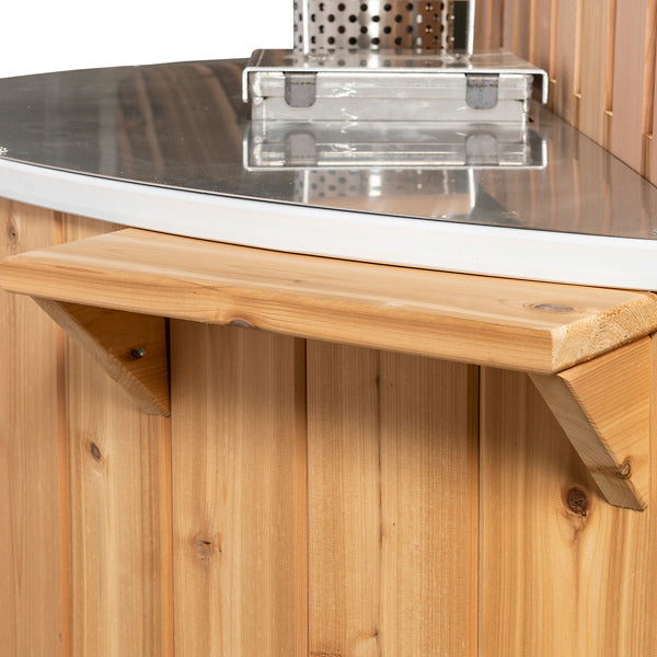 The Evolution Cedar Tub with Wood Burning Heater