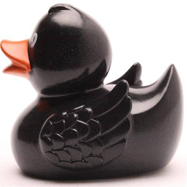 Rubber duck Alva - black glitter