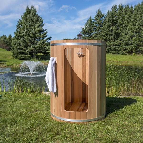 Rainbow Barrel Outdoor Shower