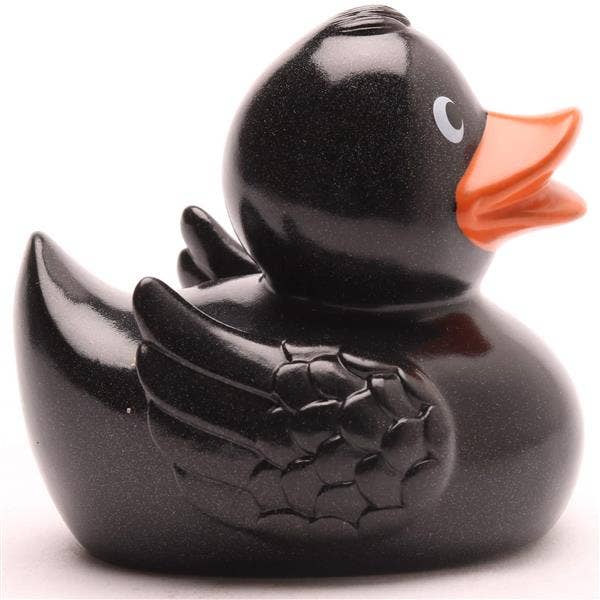 Rubber duck Alva - black glitter