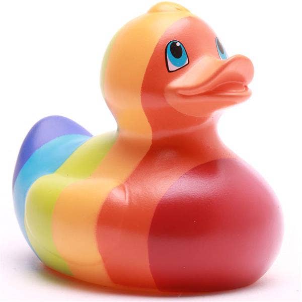 Rainbow rubber duck