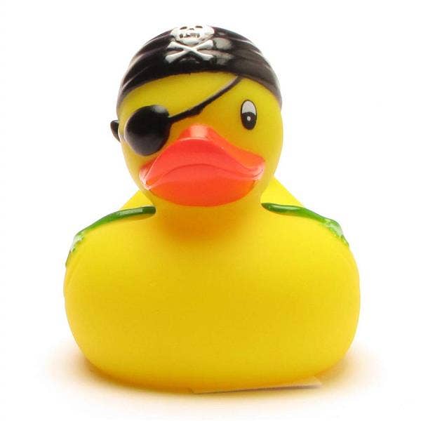 Pirate rubber duck with frog