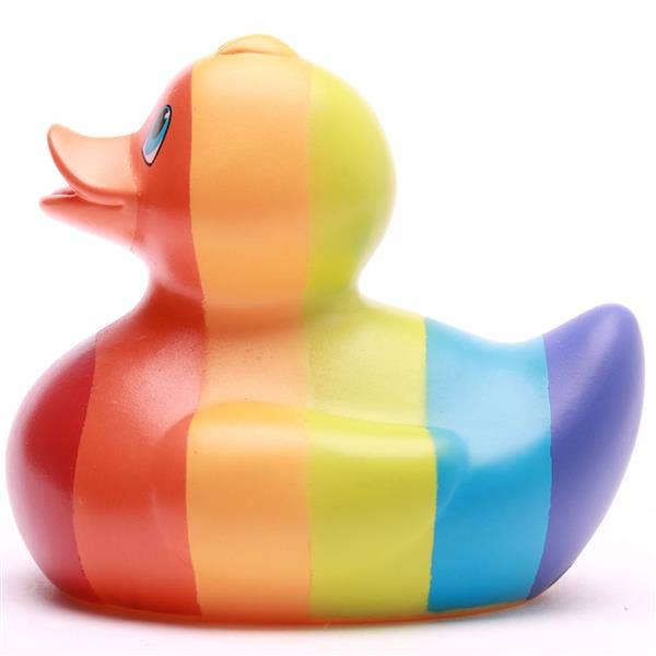 Rainbow rubber duck