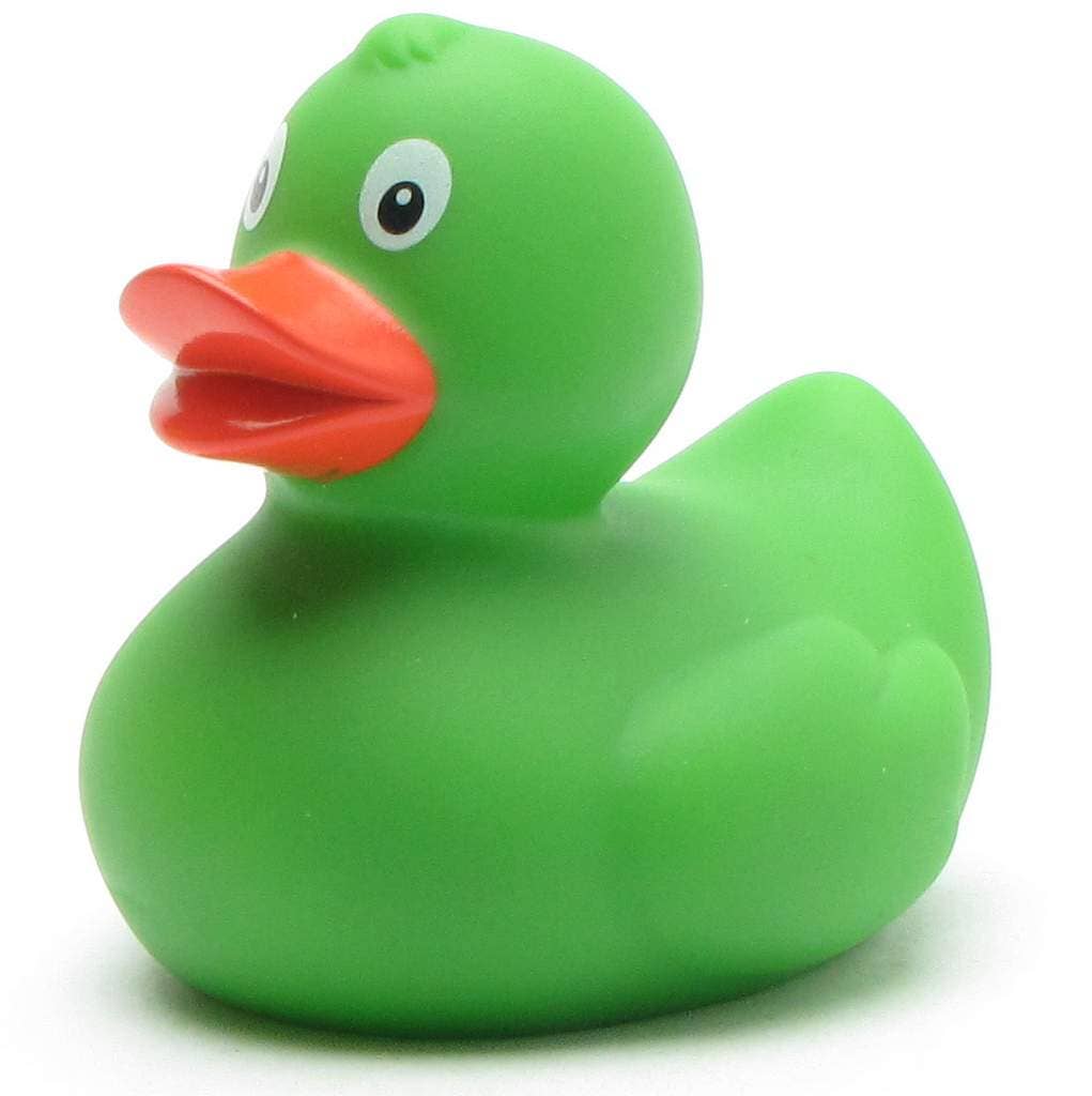 Green rubber duck 6 cm