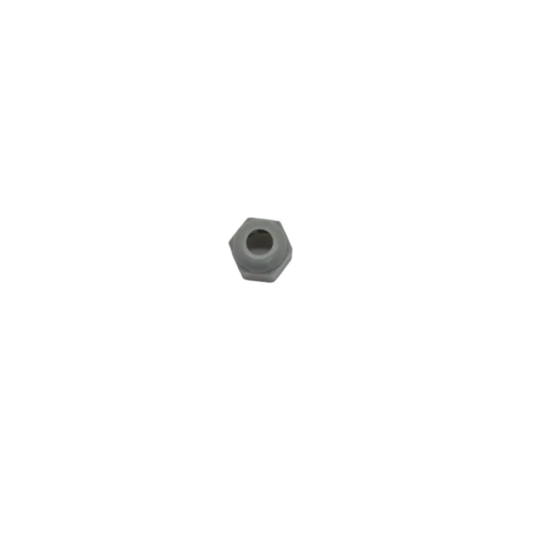 Hexagonal nut on a white background