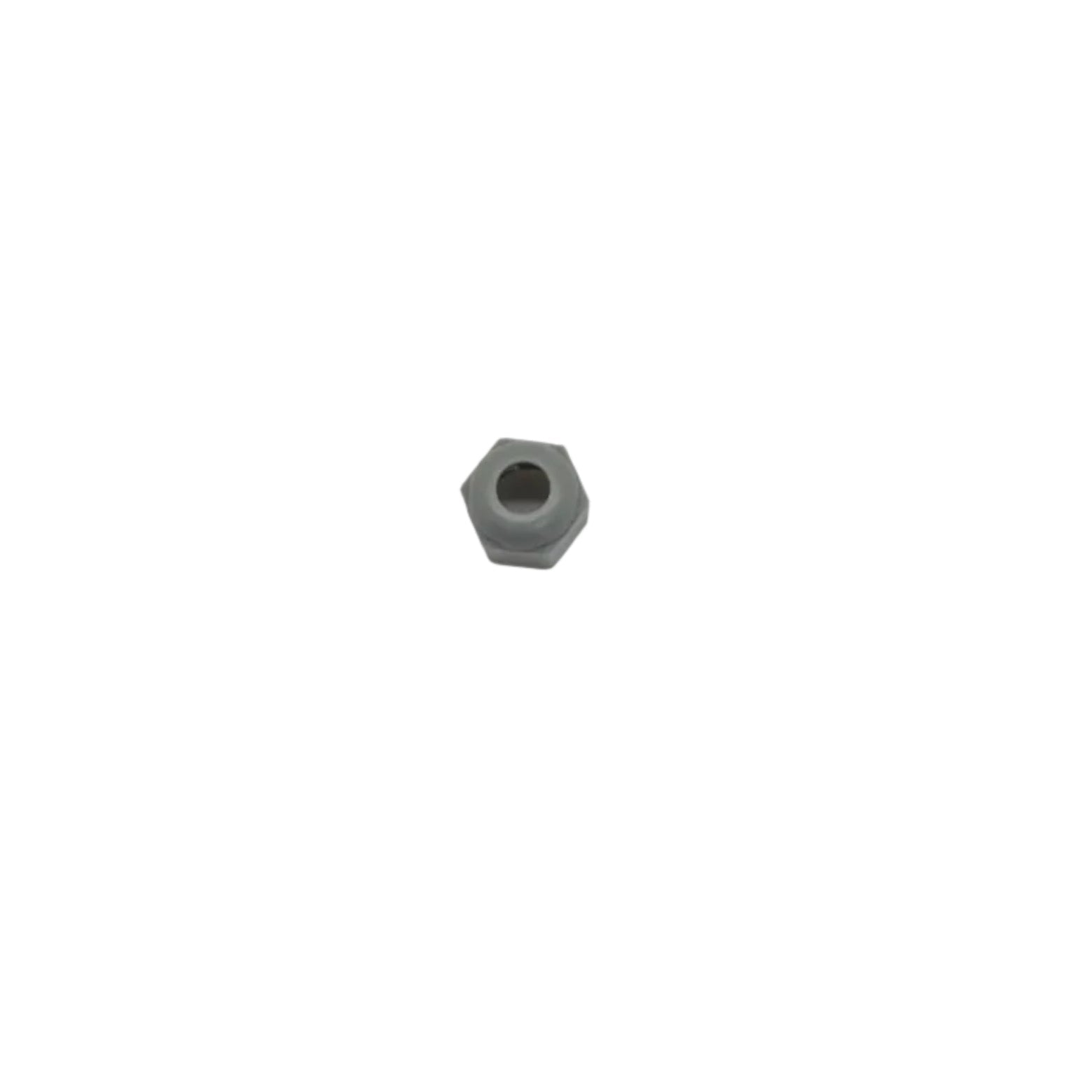 Hexagonal nut on a white background