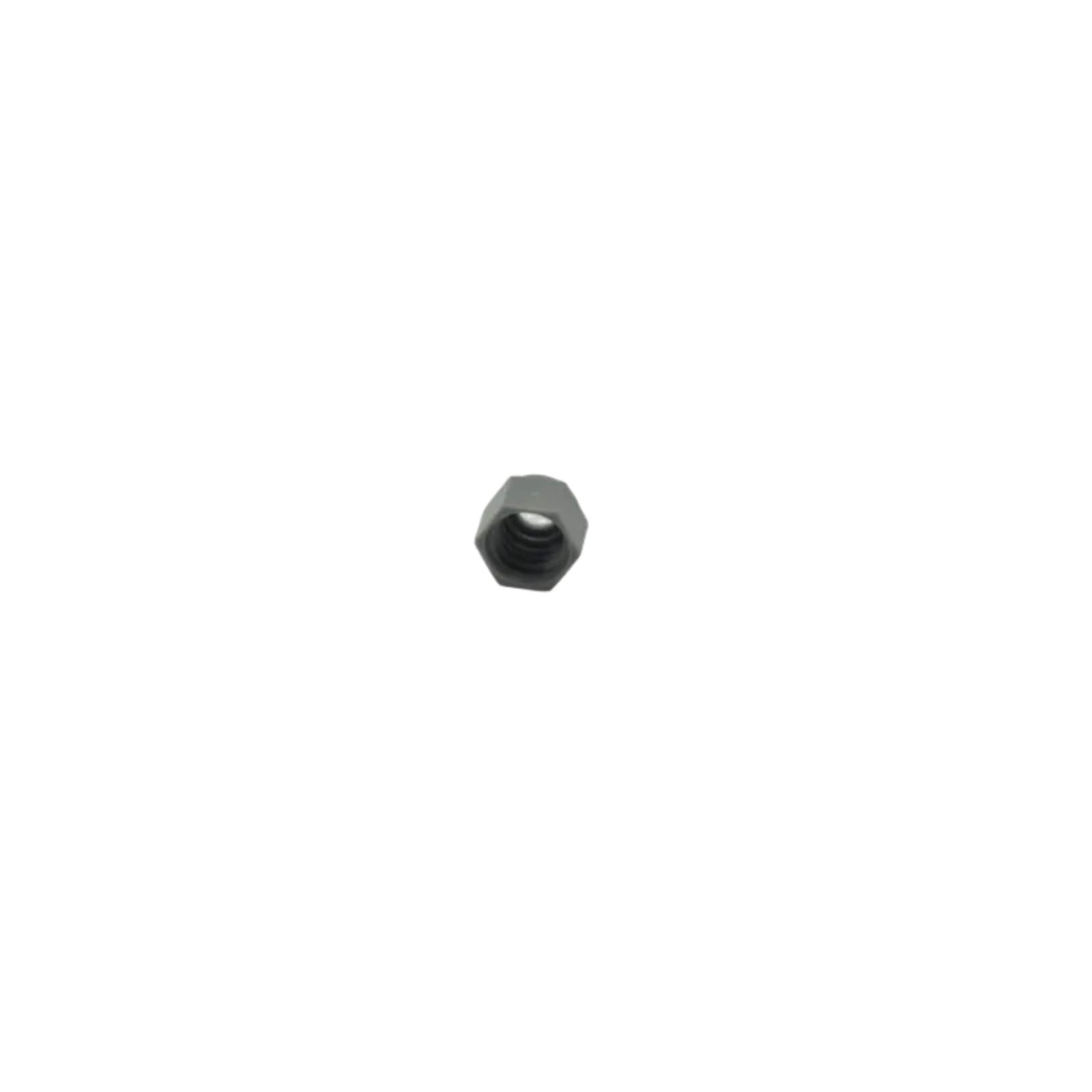 Small metallic bolt on a white surface