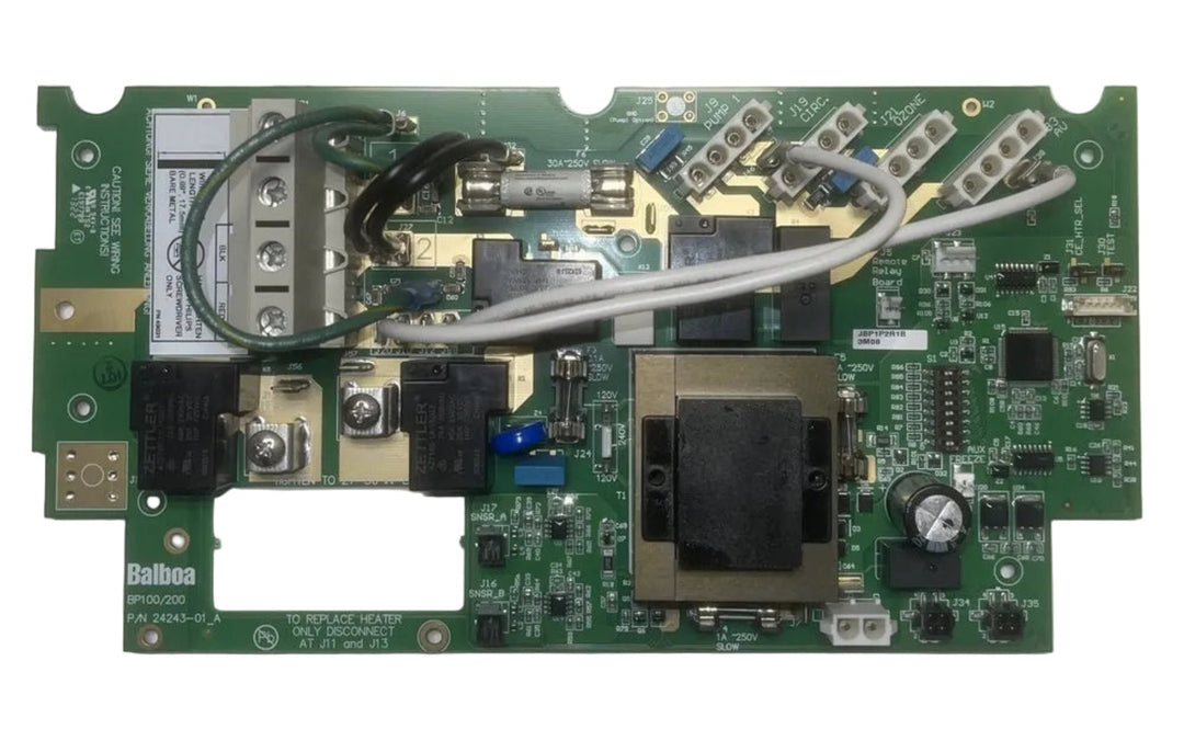 Electronic circuit board with various components on a white background. Sundance® / Jacuzzi® BP Daughter Board – 2‑Pump System (60 Hz) Part 