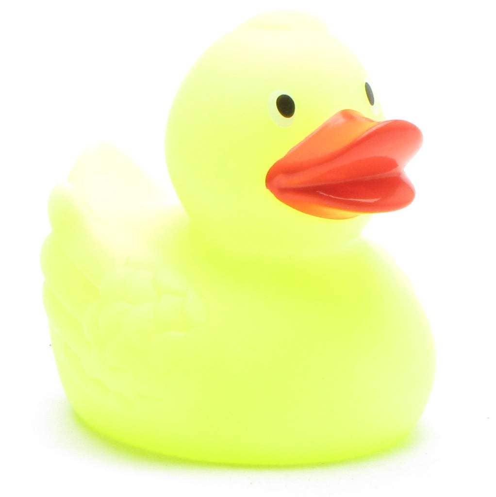 Glow-in-the-dark rubber duck - yellow