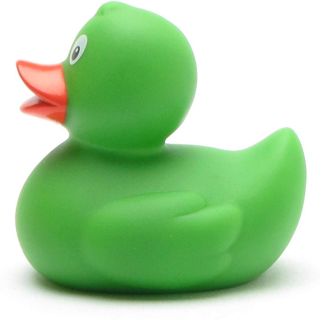 Green rubber duck 6 cm