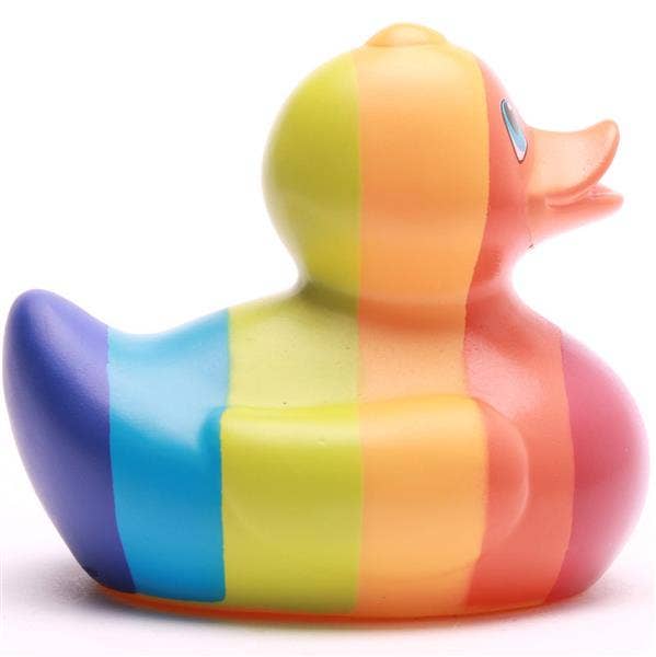 Rainbow rubber duck