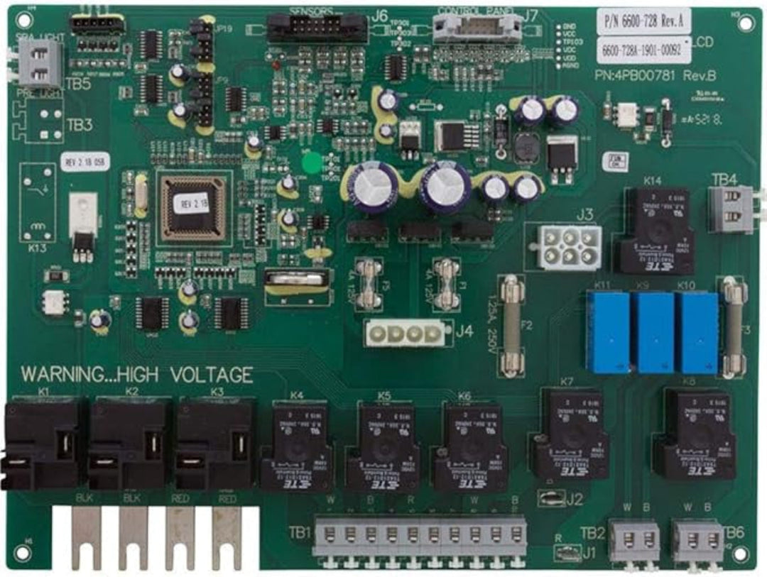 Sundance Spas 6600-728 880 Series LCD PCB Circuit Board