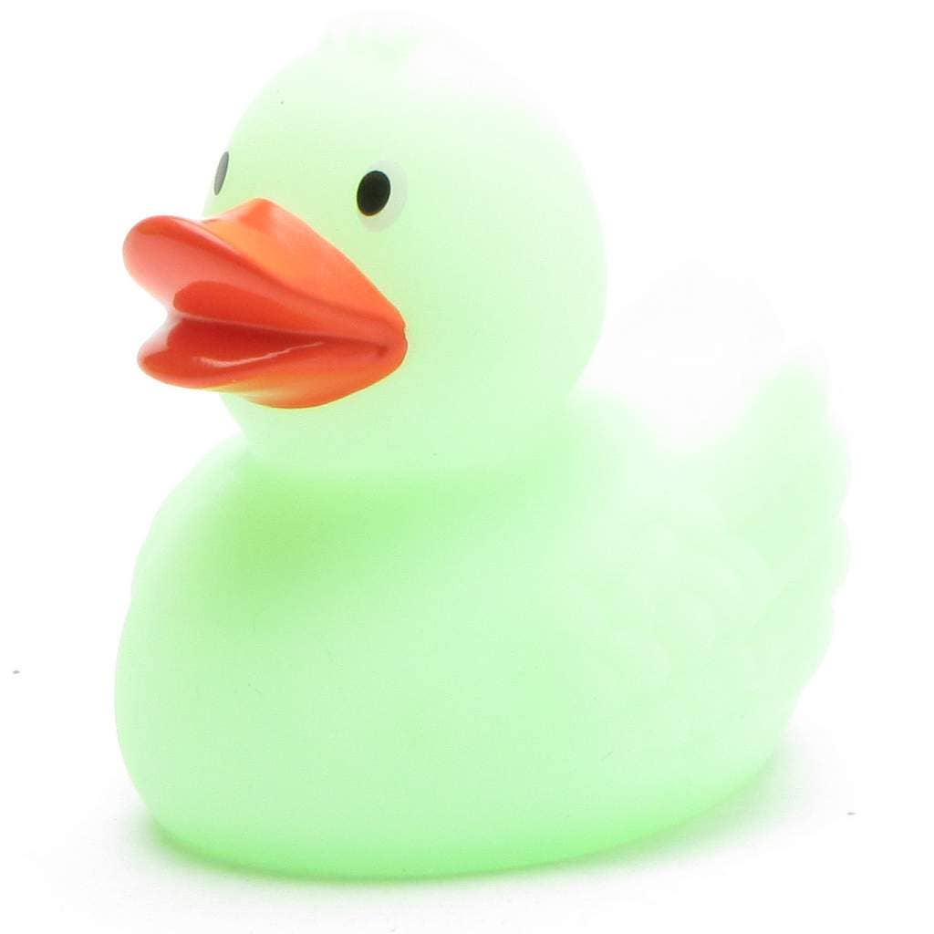 Glow-in-the-dark rubber duck - green