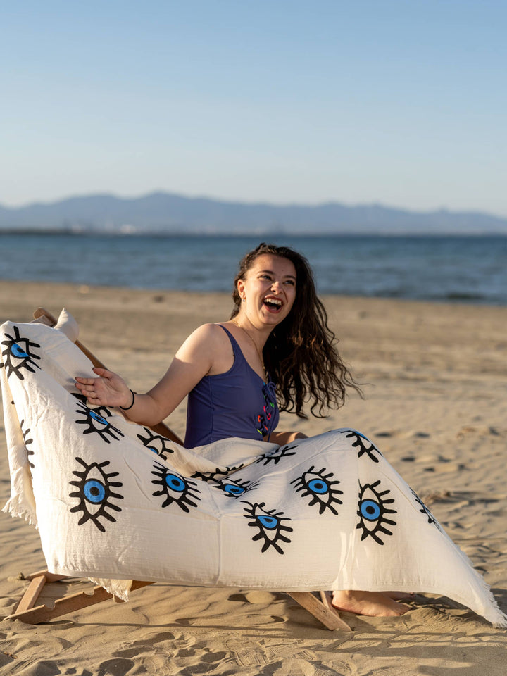 Evil Eye Turkish Cotton Towel