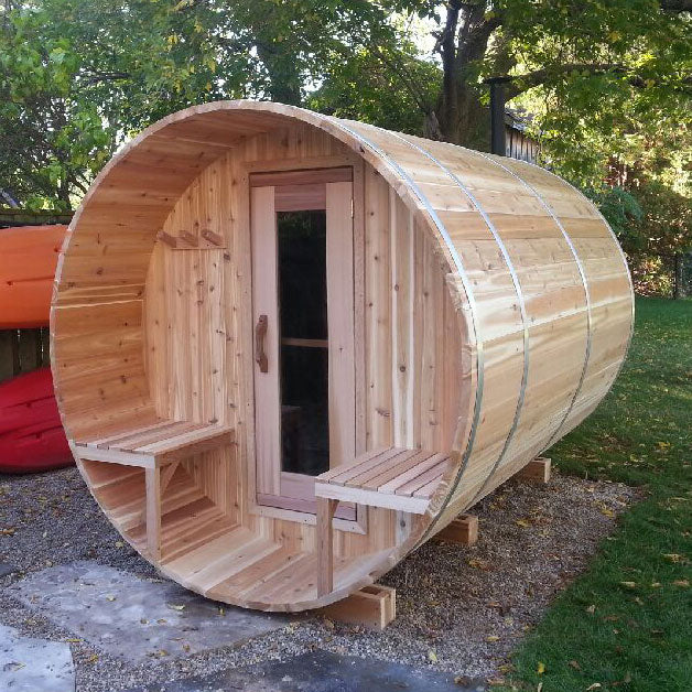 The Cedar Barrel Sauna with Porch