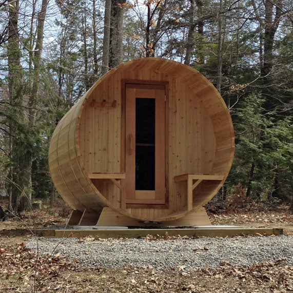 The Cedar Barrel Sauna with Porch