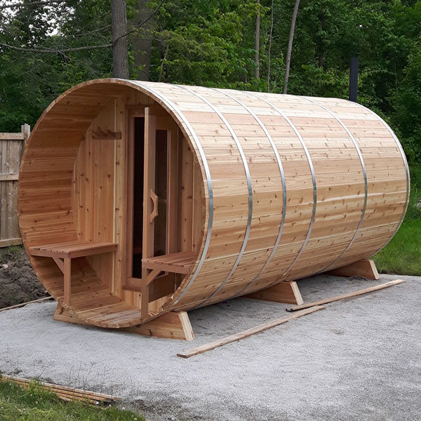 The Cedar Barrel Sauna with Changeroom and Porch