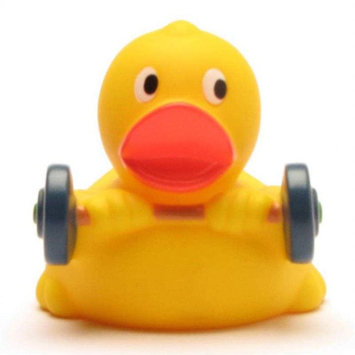 Rubber duck weightlifter