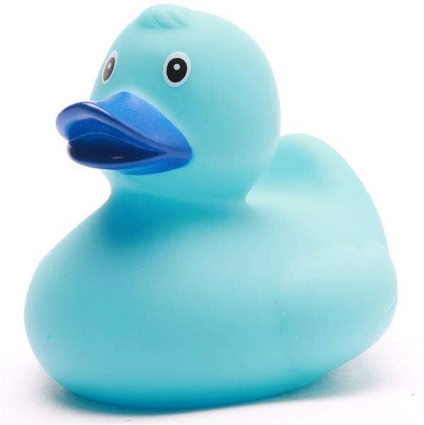 Light blue rubber duck