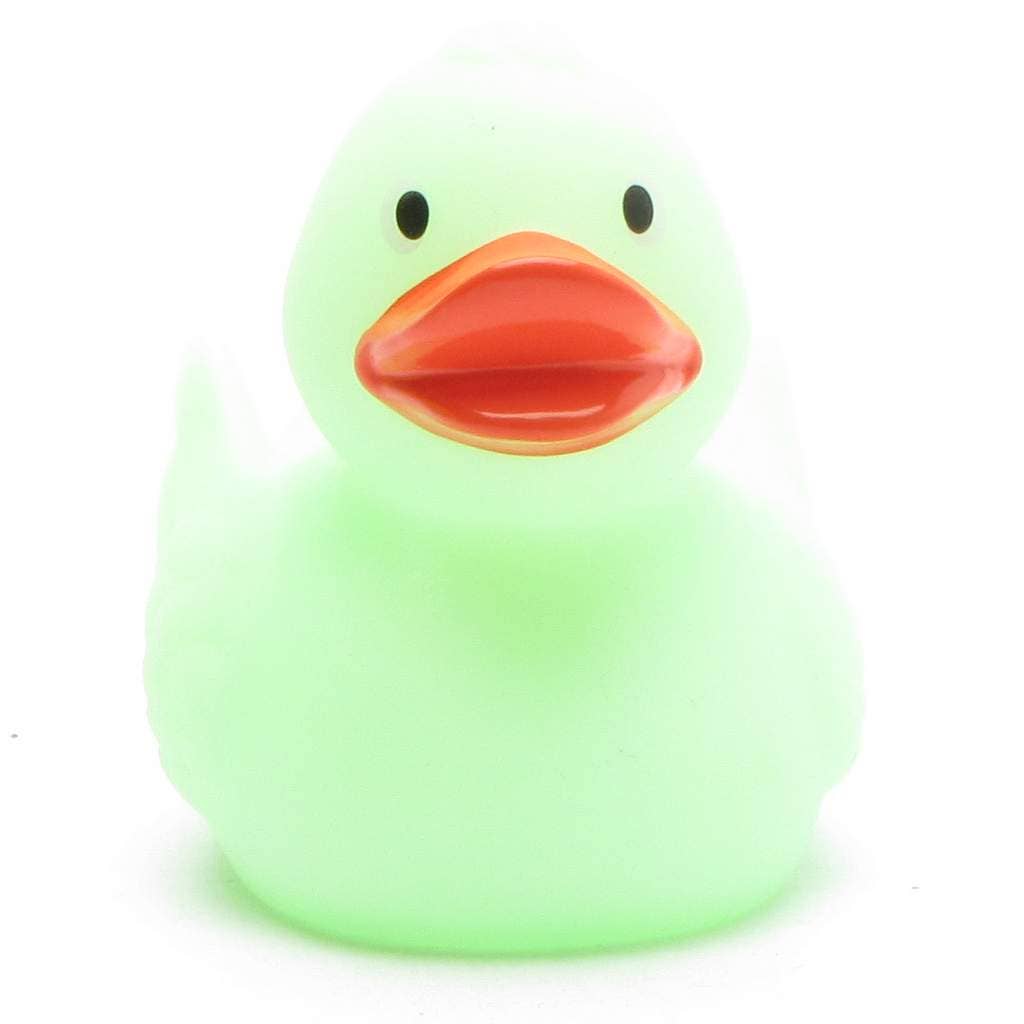 Glow-in-the-dark rubber duck - green