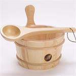 Wooden Sauna Bucket and Ladle