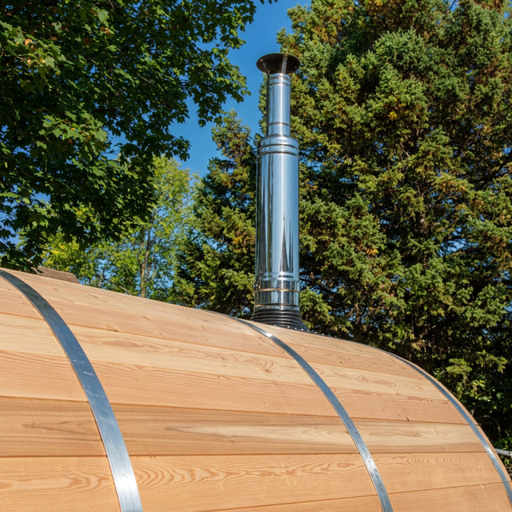 Chimney and Heat Shield Set for out the TOP (saunas with full back walls)