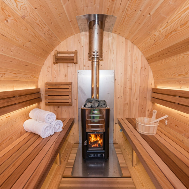 Chimney and Heat Shield Set for out the TOP (saunas with full back walls)