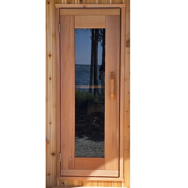 22-3/4"x64-3/4" Door in Frame - Clear Cedar with Full Glass for Dundalk Collection Saunas
