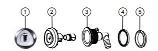 Sundance® / Jacuzzi® Fluidix Euro Jet Assembly – Stainless Steel (2024+) Part 