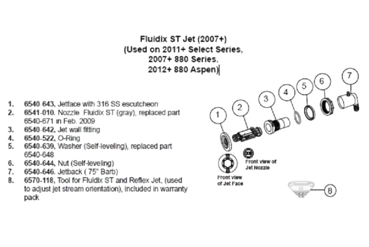 Fluidix Jet Wall Fitting
