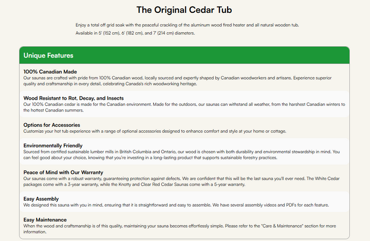 The Original Cedar Hot Tub 5&