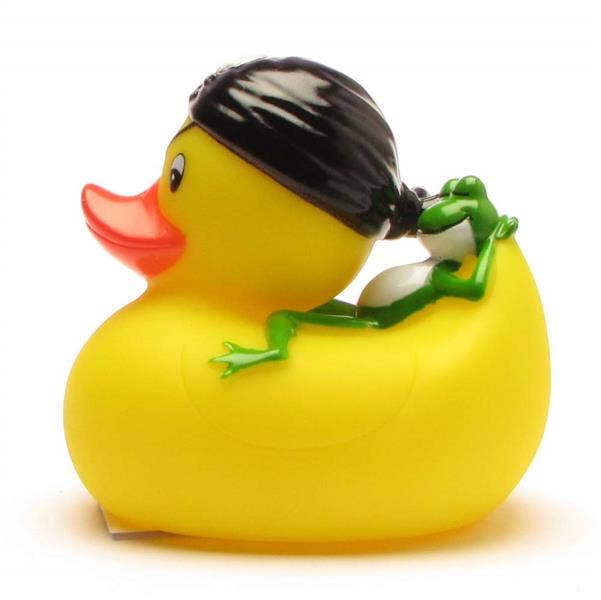 Pirate rubber duck with frog