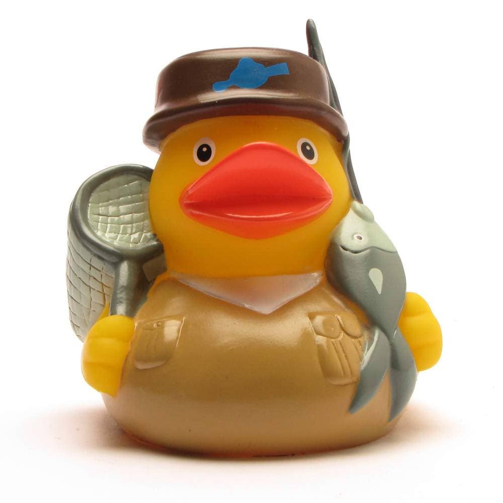 Fisherman rubber duck