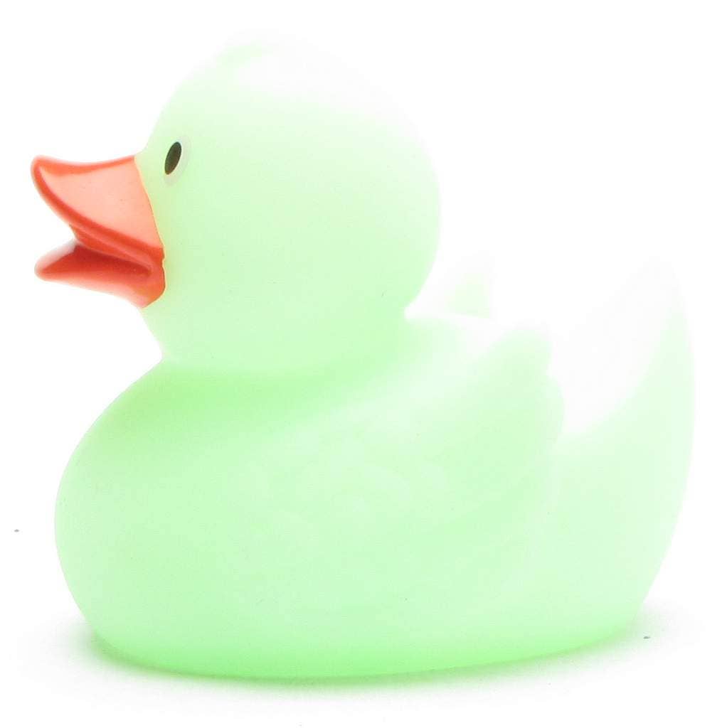 Glow-in-the-dark rubber duck - green