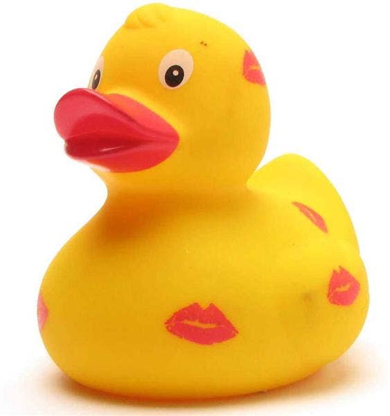 Rubber duck kiss mark