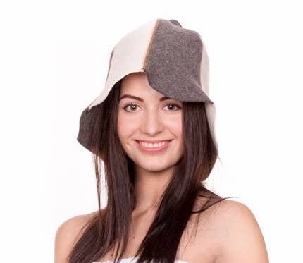 SUNROZ Tulip Natural Felt Sauna Hat