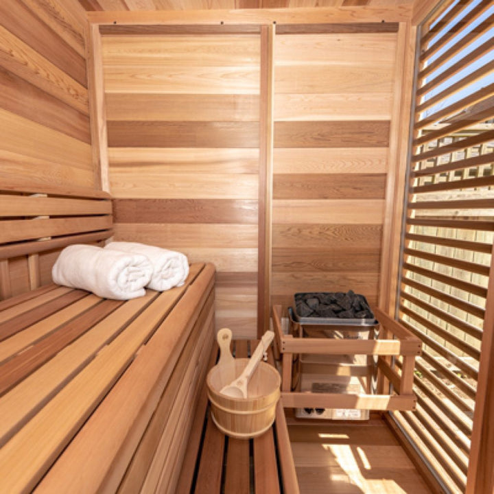CU550 Outdoor Pure Cube Sauna - Clear Red Cedar