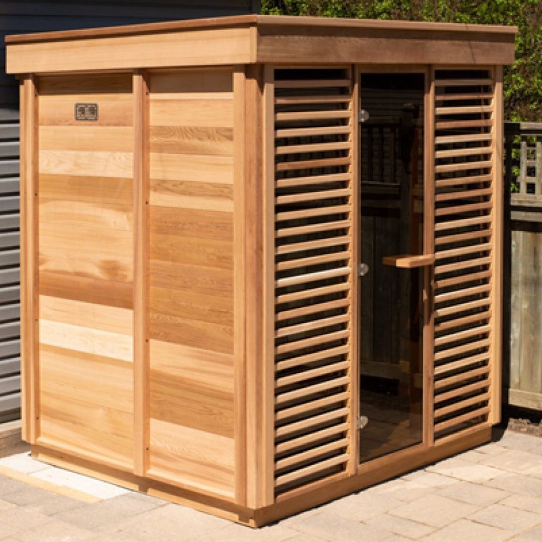 CU550 Outdoor Pure Cube Sauna - Clear Red Cedar