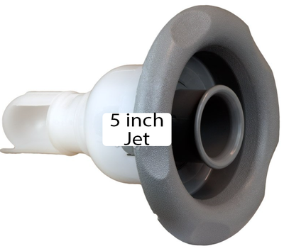 Sundance® / Jacuzzi® DST Turbo Whirlpool Jetface (5″ Stainless/Gray) – Part 
